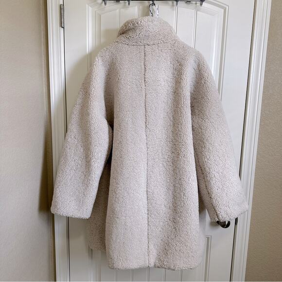 J. Crew women’s faux fur jacket size 24 cream - Picture 7 of 10
